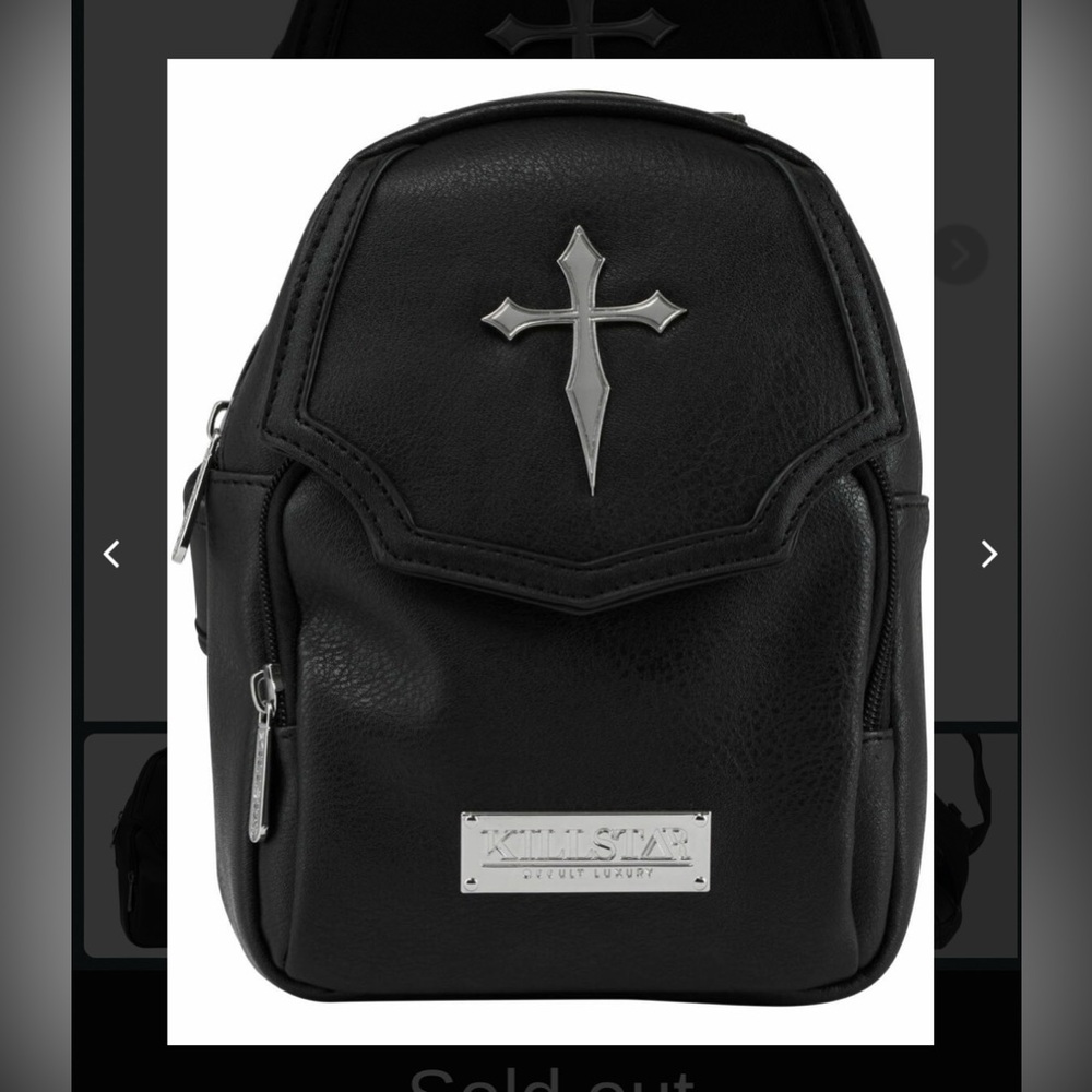 Killstar and Am the Night Sling Black Bag Sword Backpack